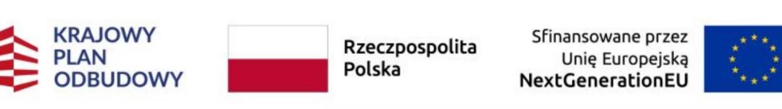 Logotypy Krajowego Planu Odbudowy, Rzeczypospolitej Polskiej oraz Unii Europejskiej